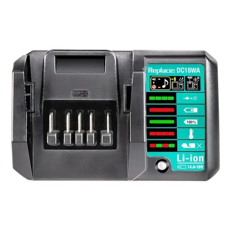DC18WA Lithium Battery Rapid Charger Portable Power Tool Battery Charger Compatible with For Makita 14.4V/18V Li-ion Batteries Vue