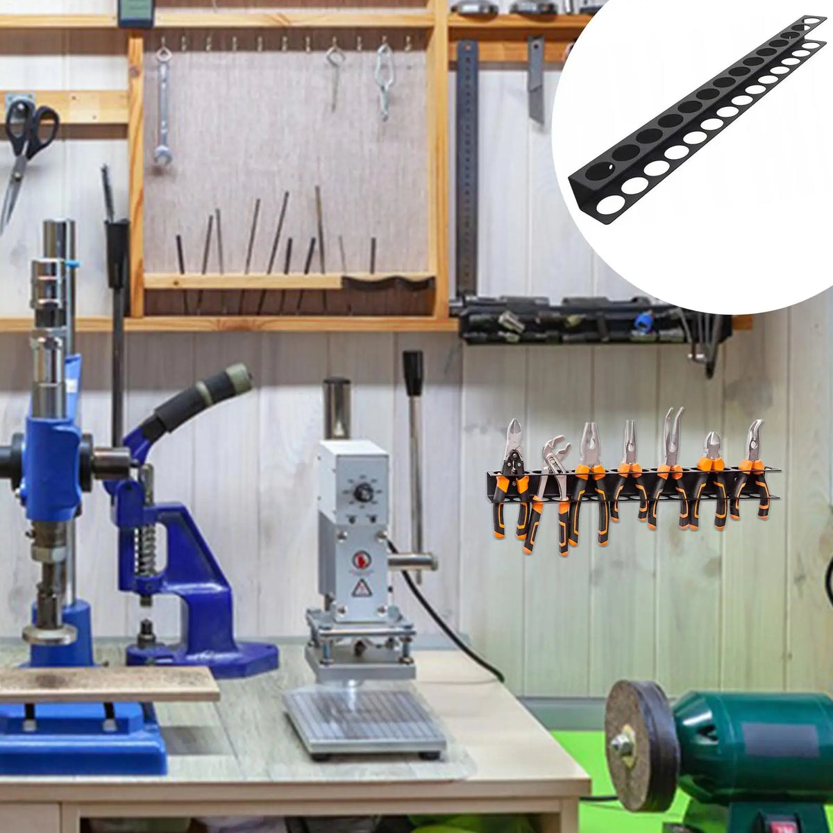 Screwdrivers Pliers Wall Mount Rack for Garage Hand Tool Organization Rack for Workbench Basement Home Workshop Vue