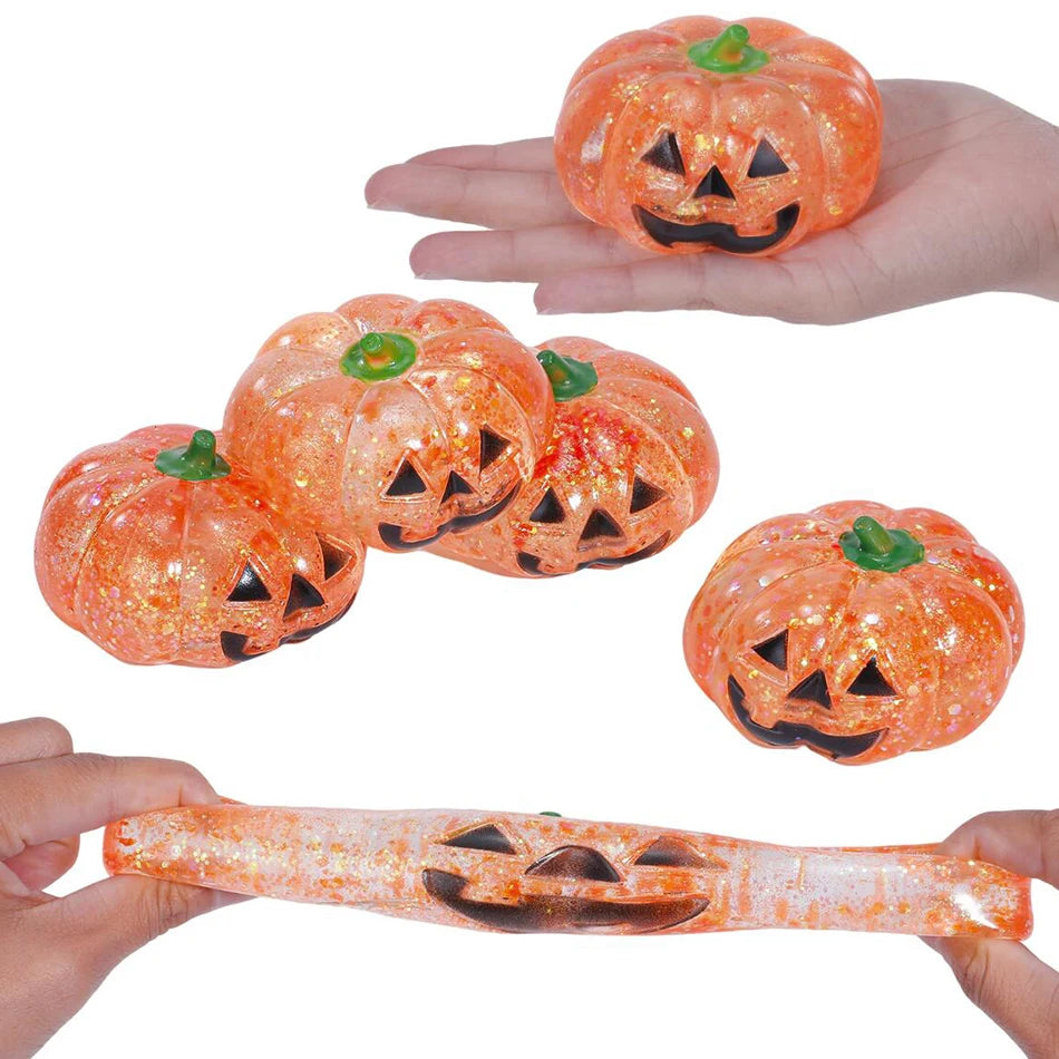 Halloween Pumpkin Maltose Stress Ball squishies Toy Soft Stress Ball squishy Slow Rebound Fidget Toy Stress Relief Relax Toys Vue