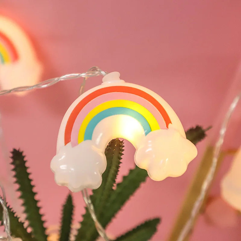 Y2K Rainbow Led String Lights Indoor Atmosphere Birthday Decoration Girl Room Battery Lights Outdoor Waterproof Outdoor 035 Vue