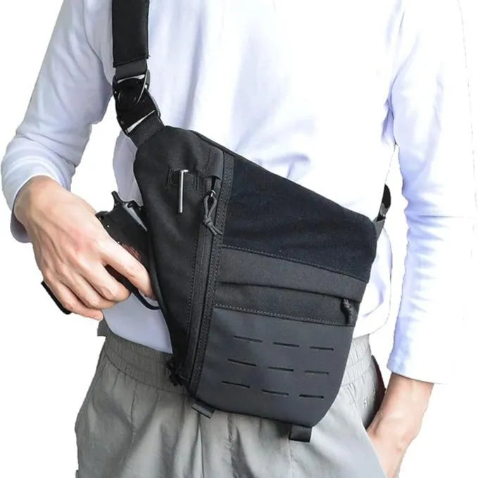 1000D Outdoor Breast Bag Tactical Shoulder Crossbody Bag Lightweight Close-fitting Molle System Breast Bag Vue