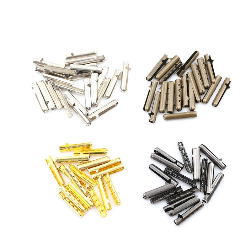 50PCS DIY Shoelaces Repair Shoe Lace Tips Replacement End Shoelace Head Aglets Shoes Rope Head Rope Cip Tail Clamp Bullet Vue