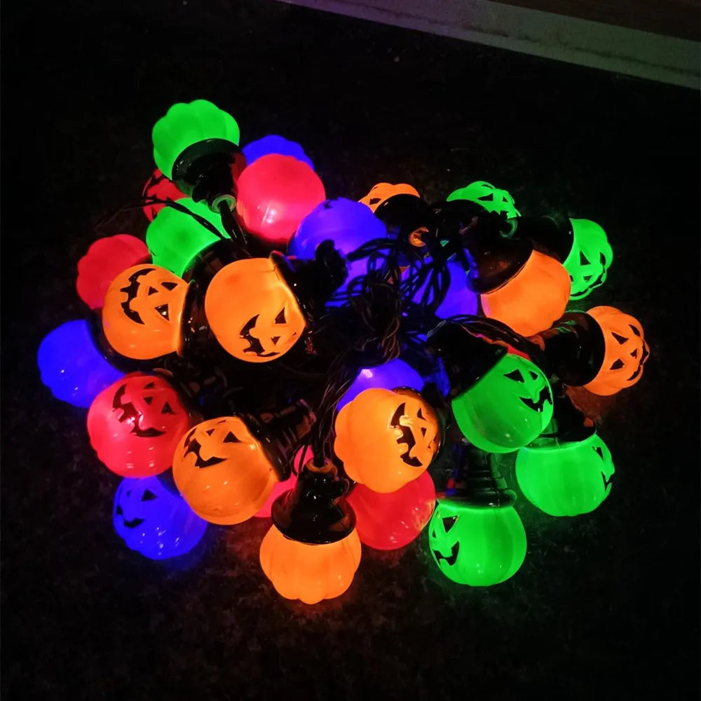 Upgraded Solar Halloween Lights Outdoor Pumpkin String Lights Waterproof Halloween String Light For Garden Patio Landscape N05 Vue