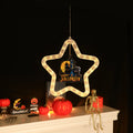 Warm White Star Shaped Halloween Window LED Light, Suction Cup Decor Lamp for Indoor Wall Home Halloween Party Decoration Vue Style D 1ps