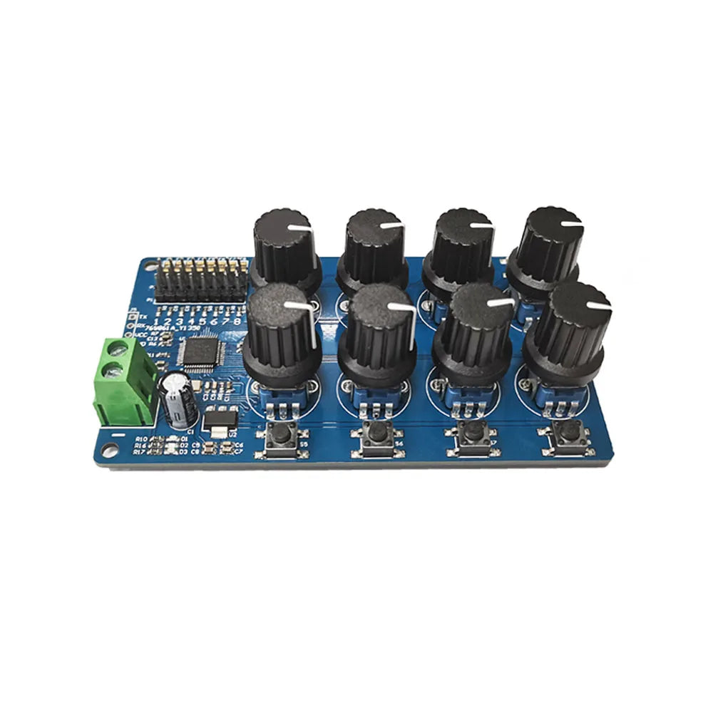 5-9V MG995 MG996 SG90 8 Channel Servos Adjustable Knob Serial Control Board Switch PWM Signal Steering Gear Debugging Module Vue Default Title