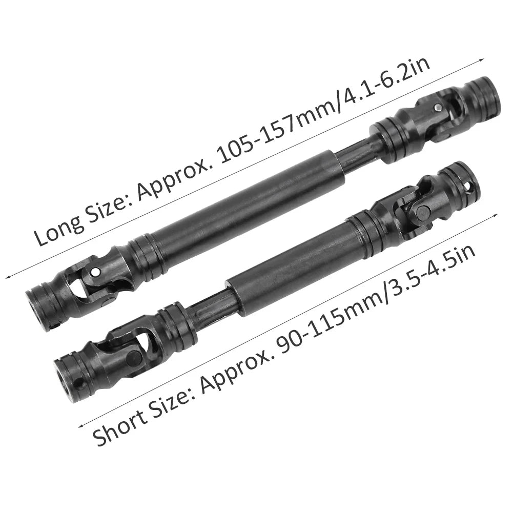 2Pc Steel Multiple Spline Drive Shaft for TRAXXAS TRX4 for Land Rover Defender RC Car Multiple Spline Drive Shaft RC Drive Shaft Vue