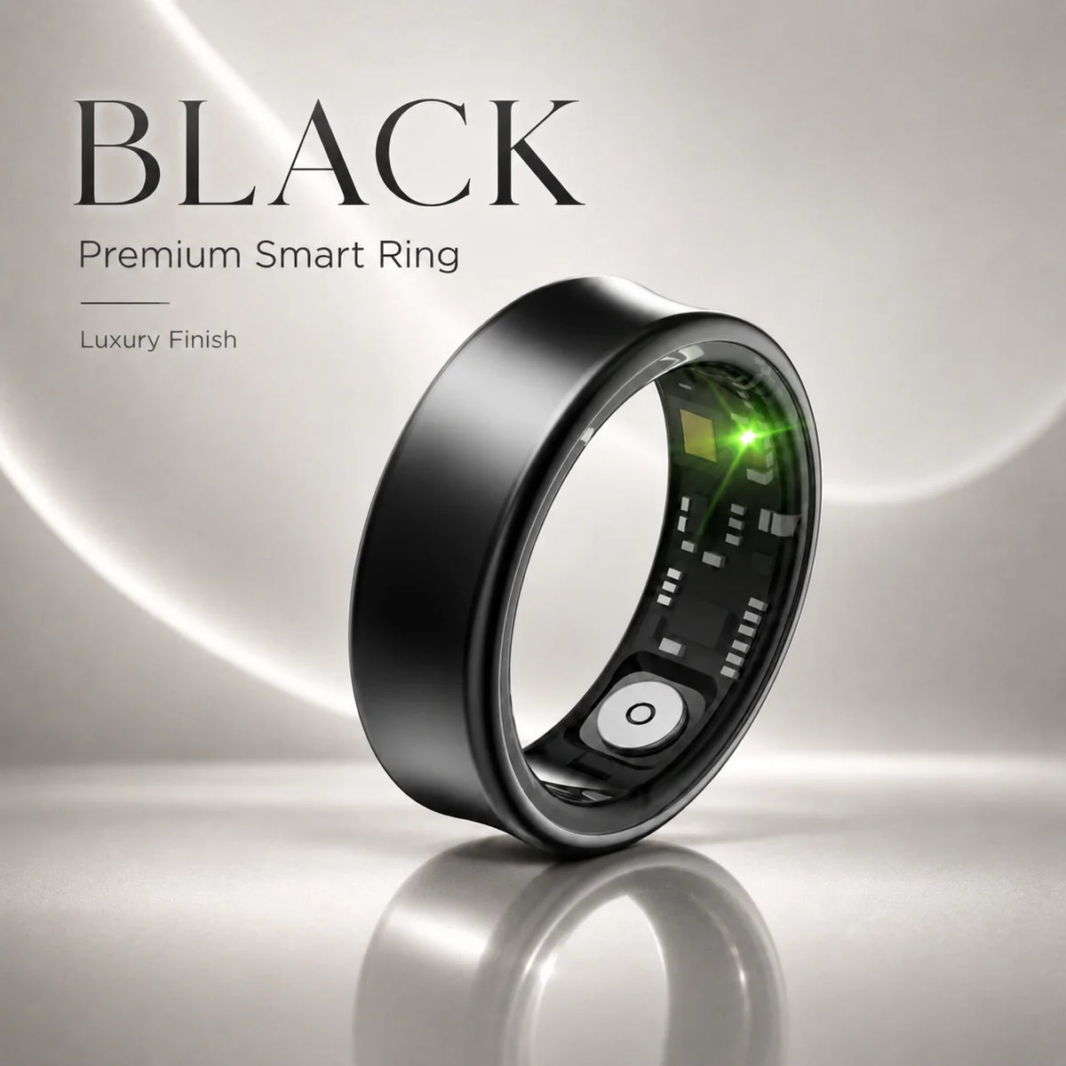 Smart Rings Health Monitor Sleep Tracker Heart Rate SpO2 Blood Oxygen Fitness Activity IP68 Waterproof for Android iOS Men Women Vue BLACK 8