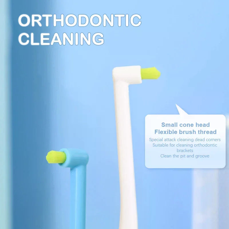 Orthodontic Interdental Brush Soft Teeth Cleaning Toothbrush Oral Care Tool Small Head Soft Hair Adult Oral Hygiene Care Tools Vue