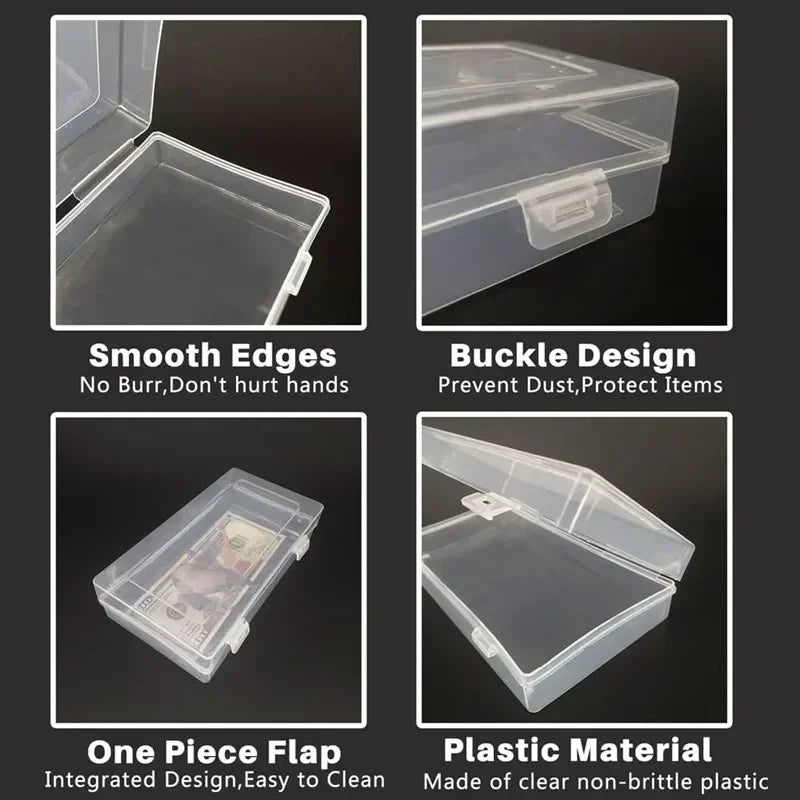 100pcs Clear Paper Money Sleeves Currency Sleeves and Holder Money Collection PVC Page of Paper Money Coin Album Holders Box Vue