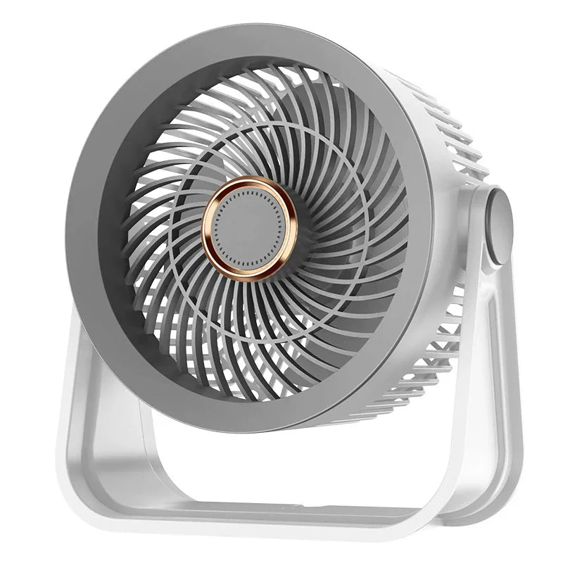 USB Desktop Fan with Aromatherapy Box – 5-Speed, 360° Rotation Desktop Aromatherapy Fan Vue Gray USB Type-C