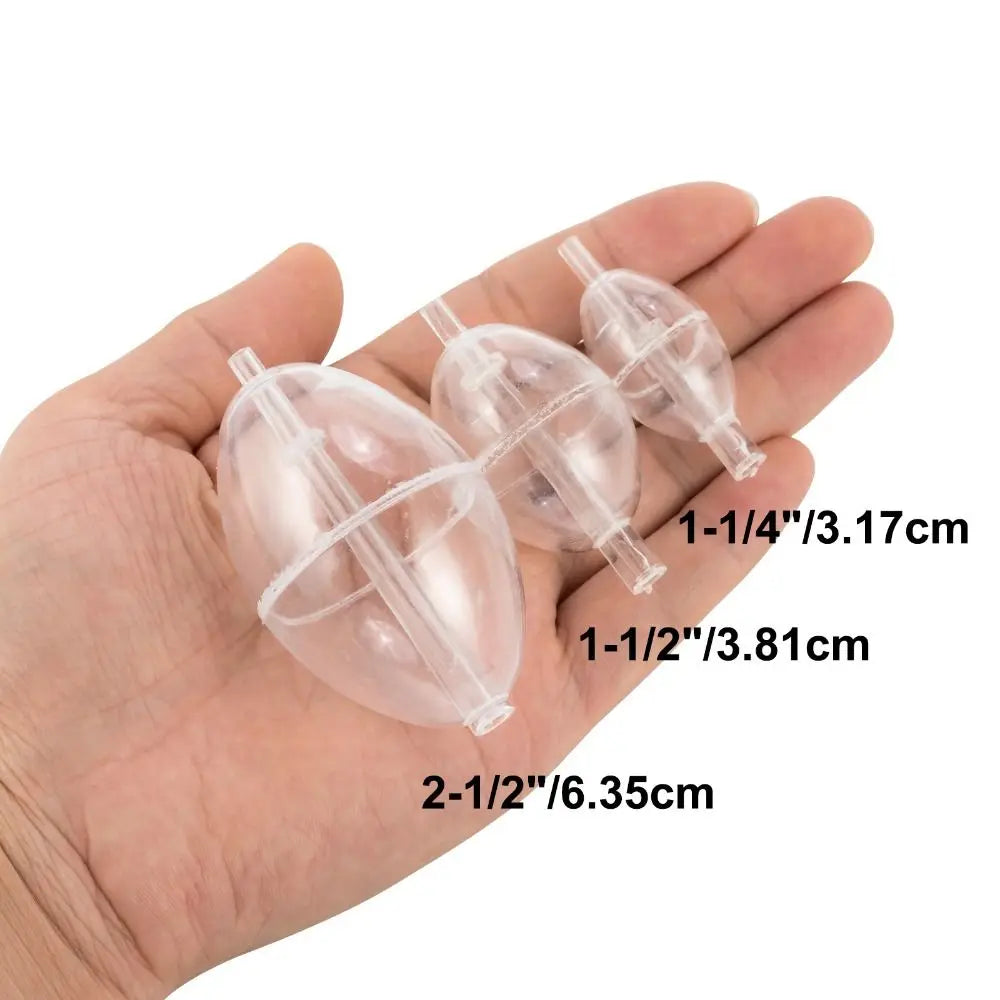 Transparent Fishing Plastic Clear Surface Float Oval Plastic Transparent Oval Bubble Float Highly Sensitive Vertical Vue