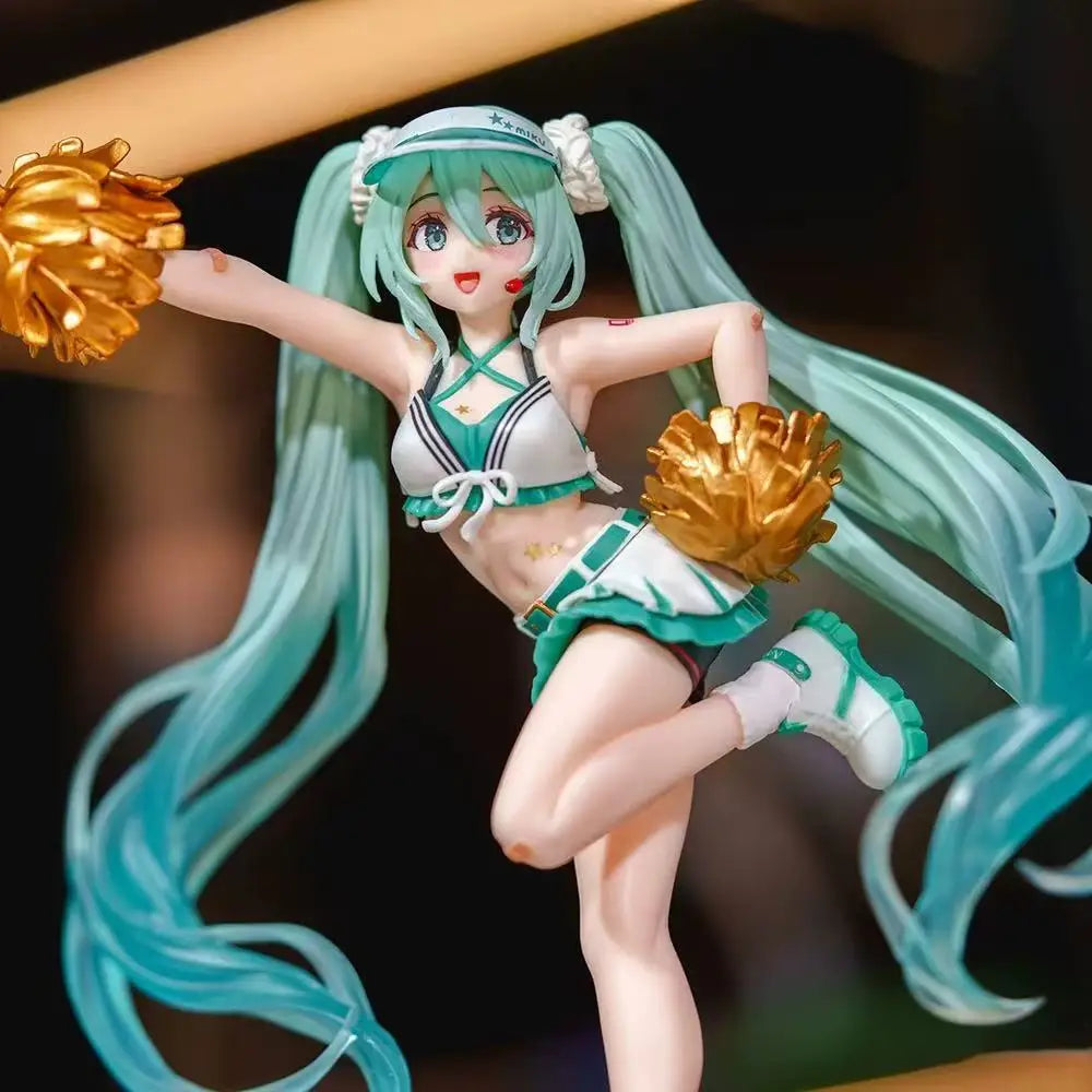 Anime Miku Cheerleading Action Figures Kawaii Hatsune Miku Girl Figurine PVC Collection Model Toys Vue