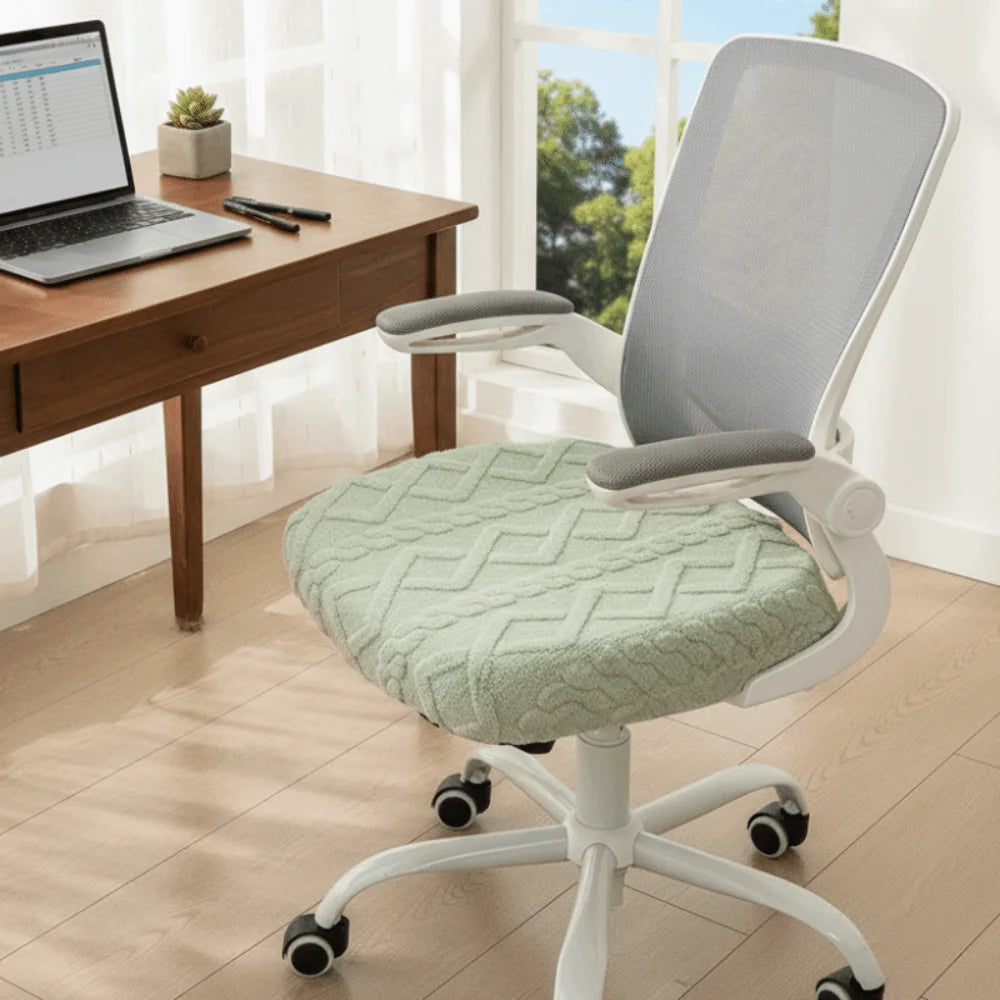 Soft Thickened Elastic Jacquard Chair Covers Anti-Slip Stretch Computer Chair Seat Dust-proof Removable Chair Slipcovers Kitchen Vue
