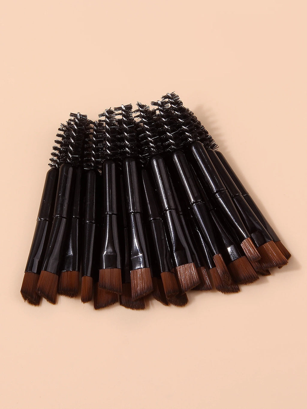 Professional Double‑Ended Eyebrow Brush, Angled Head Brow Contour & Spoolie Mascara Wand Makeup Brushes, Portable Eye Make Tools Vue