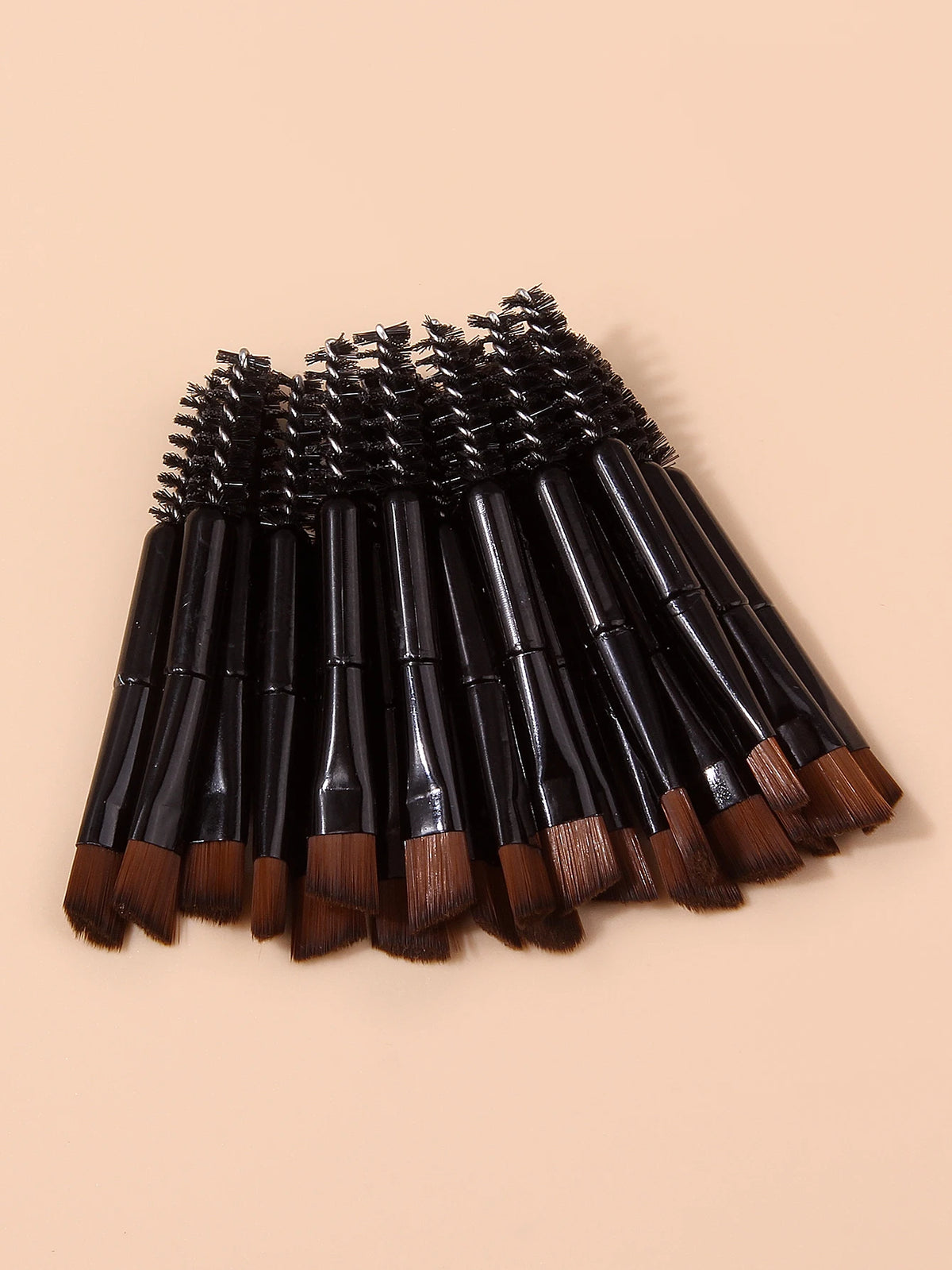 Professional Double‑Ended Eyebrow Brush, Angled Head Brow Contour & Spoolie Mascara Wand Makeup Brushes, Portable Eye Make Tools Vue