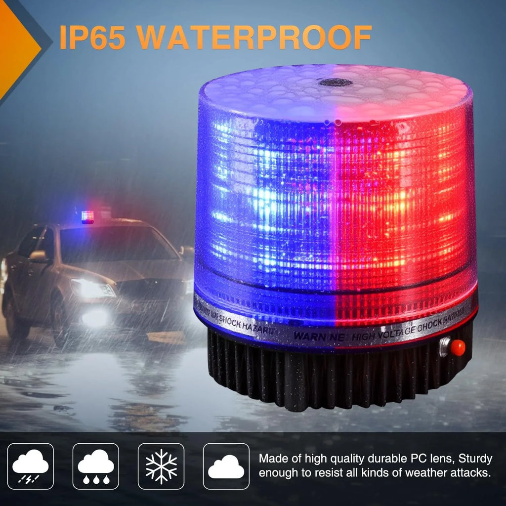 Nilight 18LED Strobe Light Red Blue Wireless Rotating Beacon Magnetic Base Flashing Warning for Truck UTV Tractor Vue