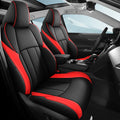 Premium Custom Fit Car Seat Covers For Toyota Venza Harrier 2022 2023 2024 Artificial Leather Full Set Interior Seat Cushion Vue Hybrid black red 22 China Mainland