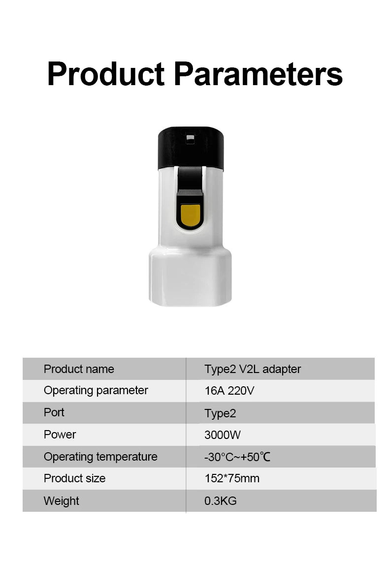Car Discharger Type2 V2L For Xpeng X9 Accessories H93 2023 2024 2025 Vehicle To Load Multi-function Adapter Cable Adapter Plug Vue