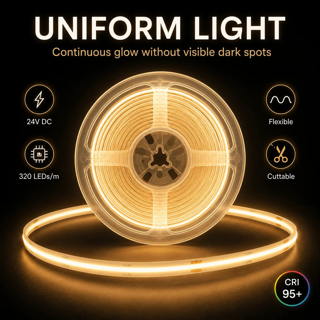 COB LED Light Strip Gesture Sensor Switch Control Dimmer Easy to install Suitable For Living Room Cupboard Bedroom Lighting Vue