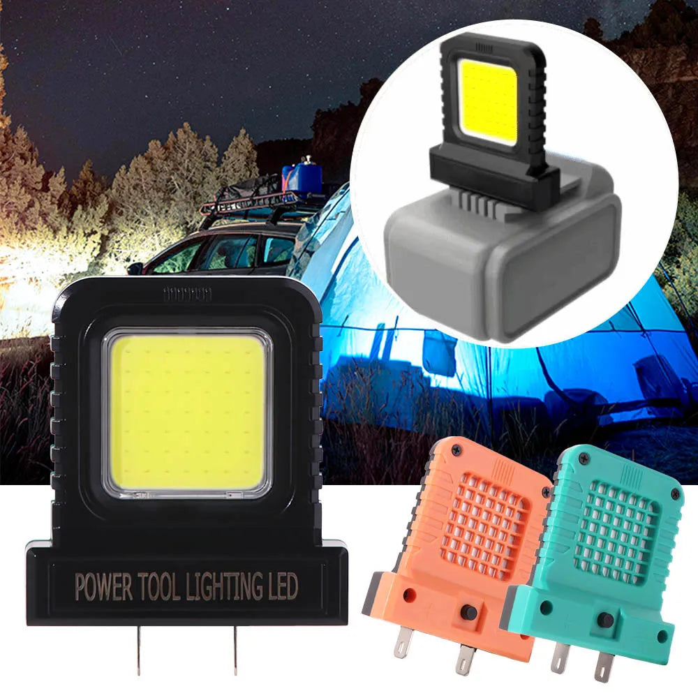 Long Lasting 21V Work Light Wide Beam Floodlight Battery Powered Light Adjustable Interface 14W Power LED Work Light Camping Vue