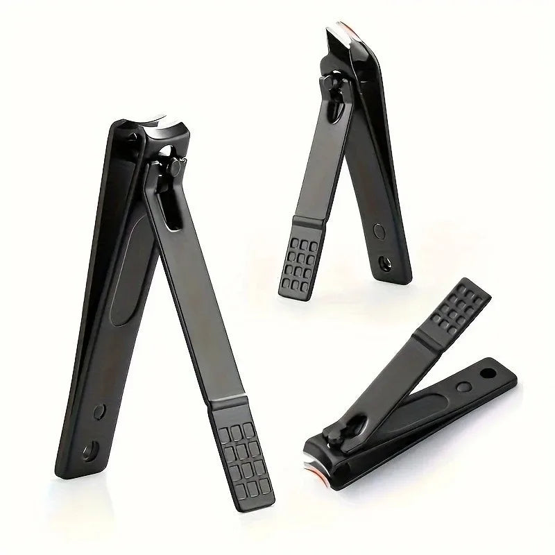 Black Trimmer Nail Clipper Portable Toe Cutter Fashion Appearance Slip Handle for Comfortable Grip Stainless Steel Manicure Tool Vue