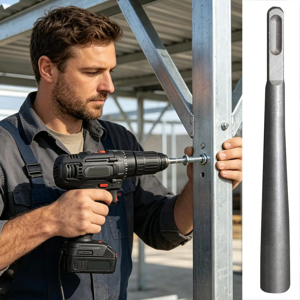 Round /Square Handle Expansion Bolt Punch Head Hardware Installation Attachment Nail Punching Tool For Home C onstruction 15.5cm Vue