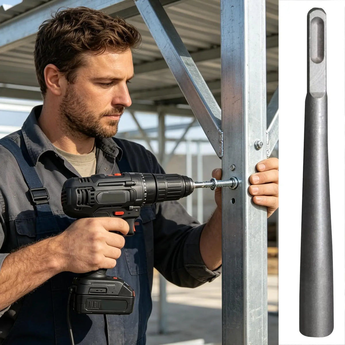 Round /Square Handle Expansion Bolt Punch Head Hardware Installation Attachment Nail Punching Tool For Home C onstruction 15.5cm Vue