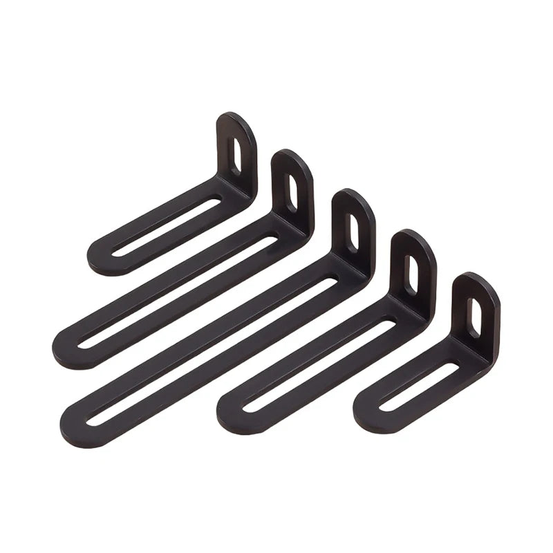 1PCS L-shaped Stainless Steel Adjustable Angle Code Long Hole Activity 90 ° Right Angle Furniture Fixer Shelf Bracket Connector Vue