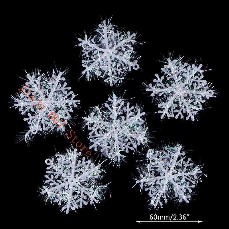Christmas Snowflake Ornaments Set of 6 – Hanging Xmas Décor Christmas Ornaments Vue