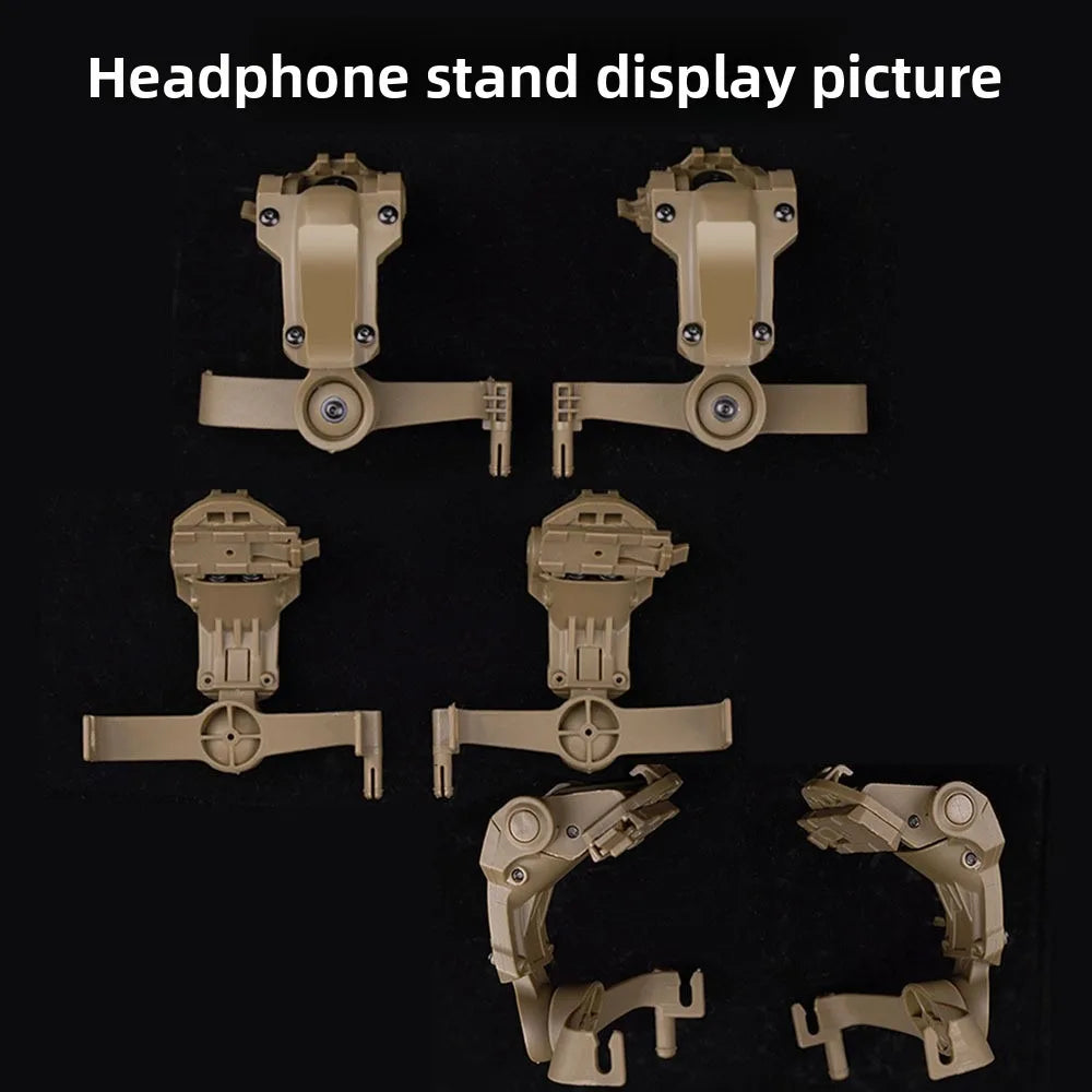 Tactical Helmet Headset Mount FAST Tactical Earphone Bracket Straight Arm Helmet Accessories Guide Rail Adaptation Multi-angle Vue