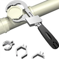 ABKW-Double-Ended Bath Wrench Set Adjustable Alloy Tool For 80Mm Water Pipe Multifunctional Vue As Shown