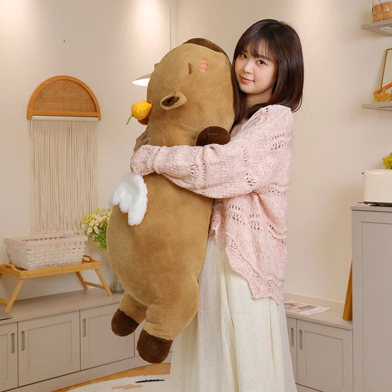 60/80/100cm Large Long Cute Creative Capybara Plush Toys Soft Stuffed Animal Baby Sleeping Hug Pillow Sofa Cushion for Kids Gift Vue