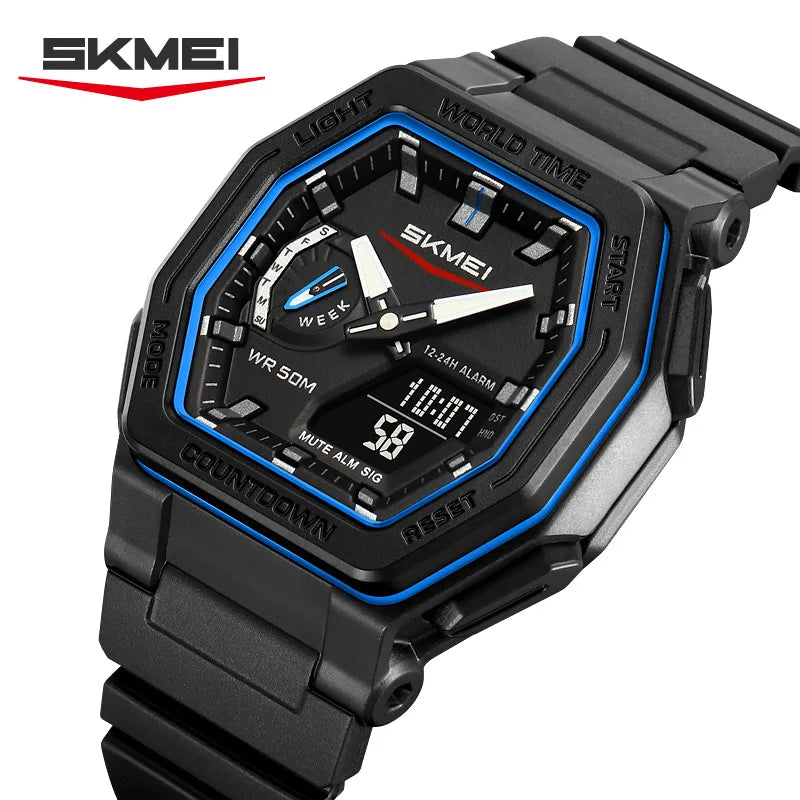 SKMEI 2438 Men's Military Digital Watch | LED & Waterproof Digital Sports Watch Vue