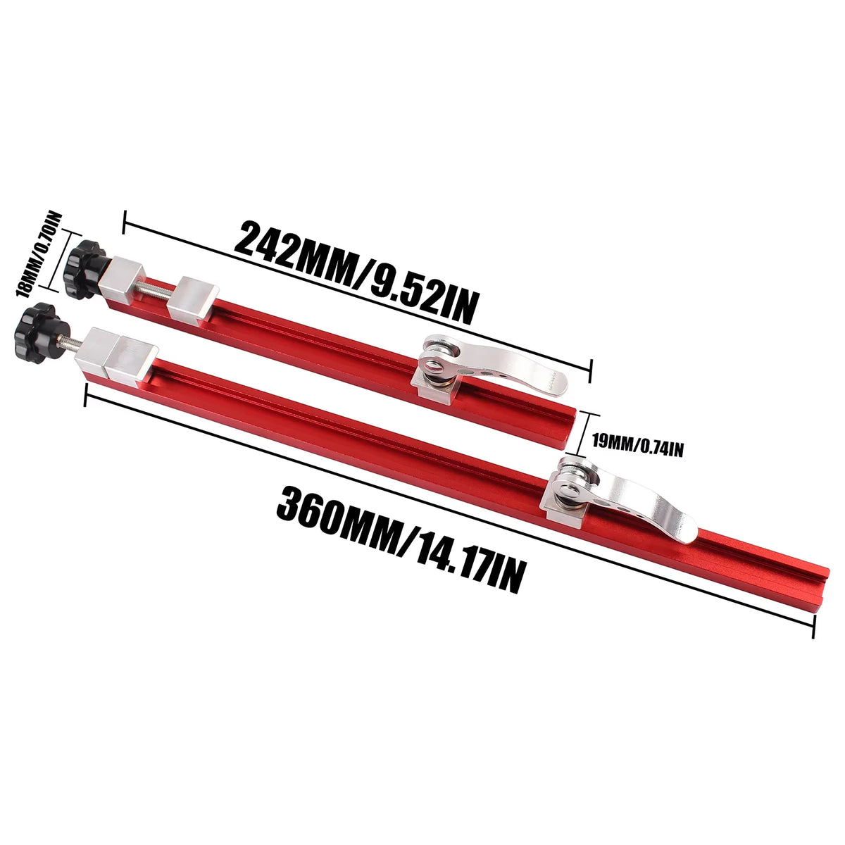 240/360mm Circular Saw Guide Rail, Precision Adjustable Cutting Machine Base Guide for Woodworking, Guide Cutting and Milling Vue