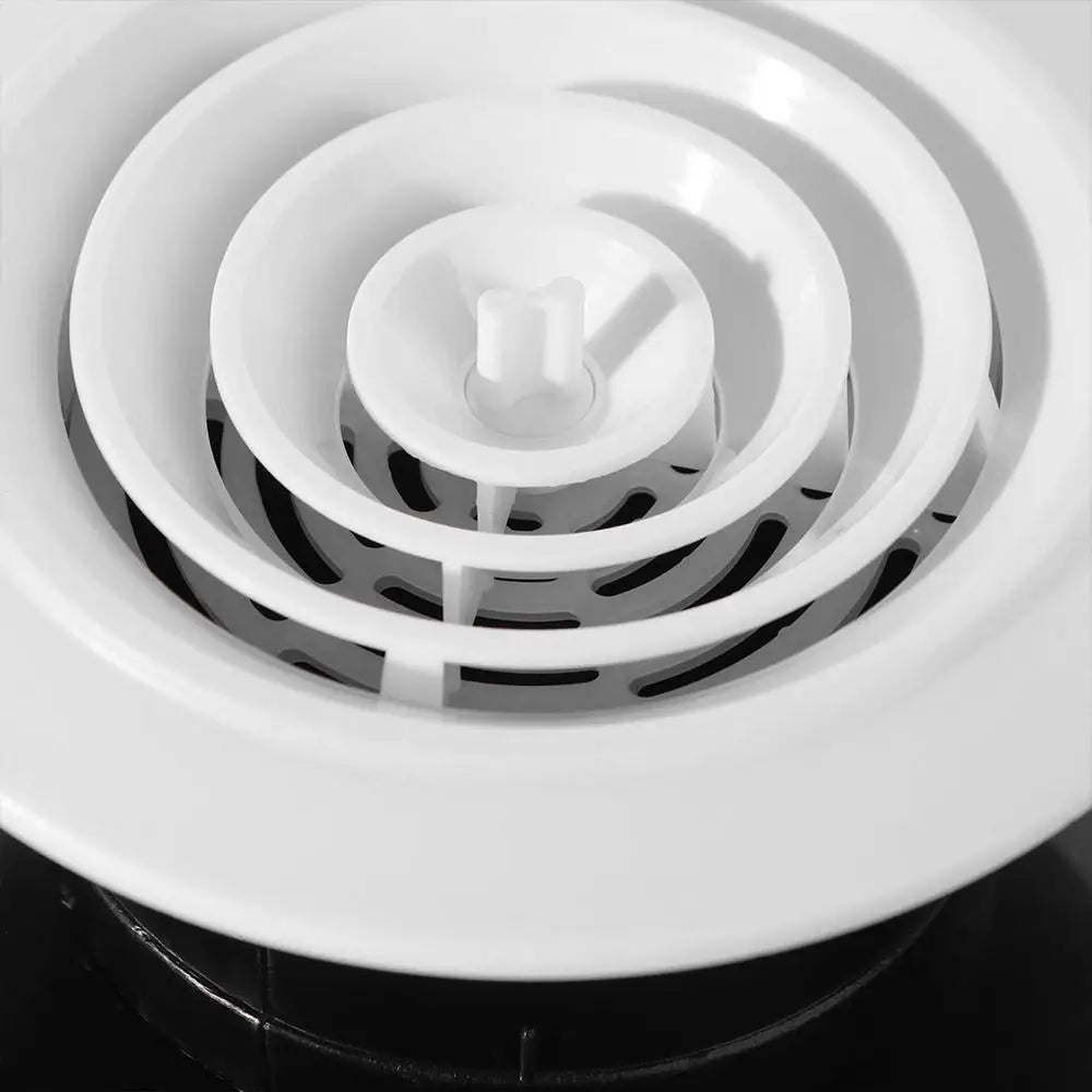 Adjustable Round Air Vent Extract Valve White Plastic Air Vent Extract Valve Grille Wall Mount 75-200mm Vue