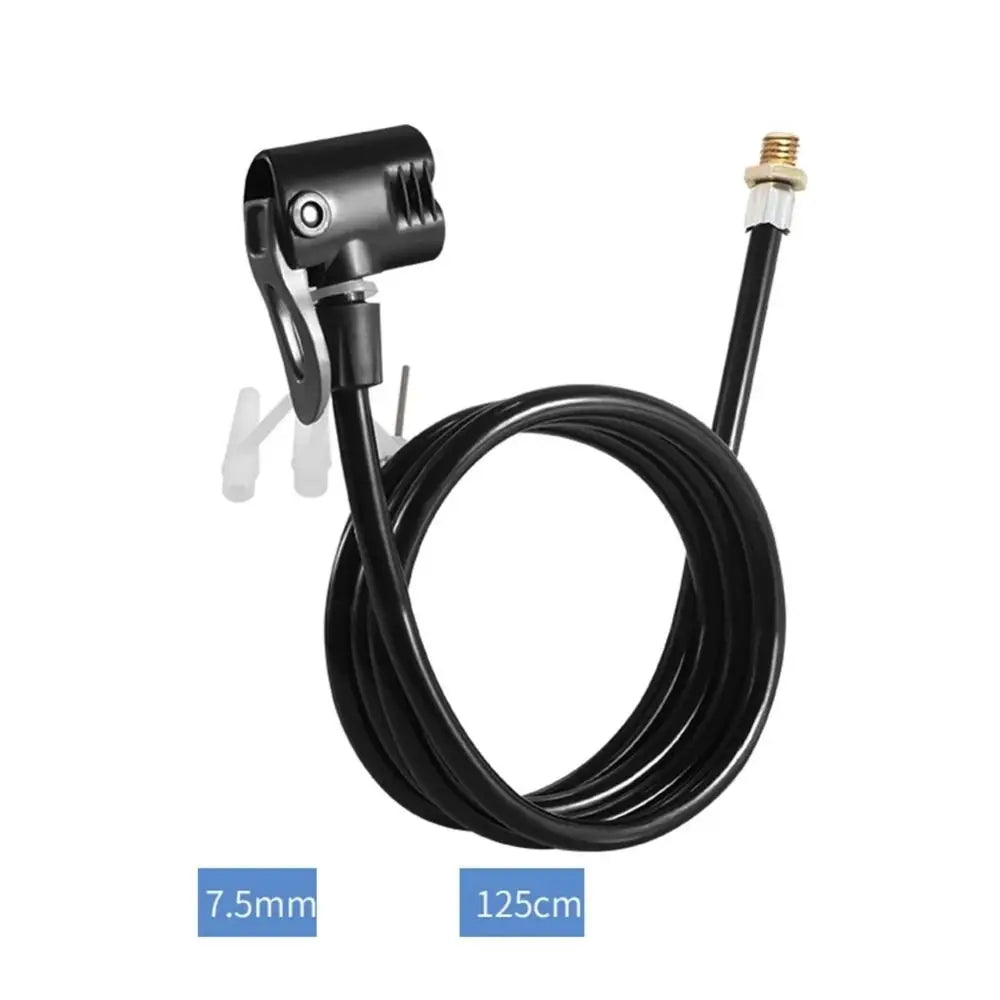 Lengthened Bicycle Pump Hose French Nozzles Air Line Air Pump Connector 125cm 2 in 1 Air Pump Extension Tube Hose Accessories Vue