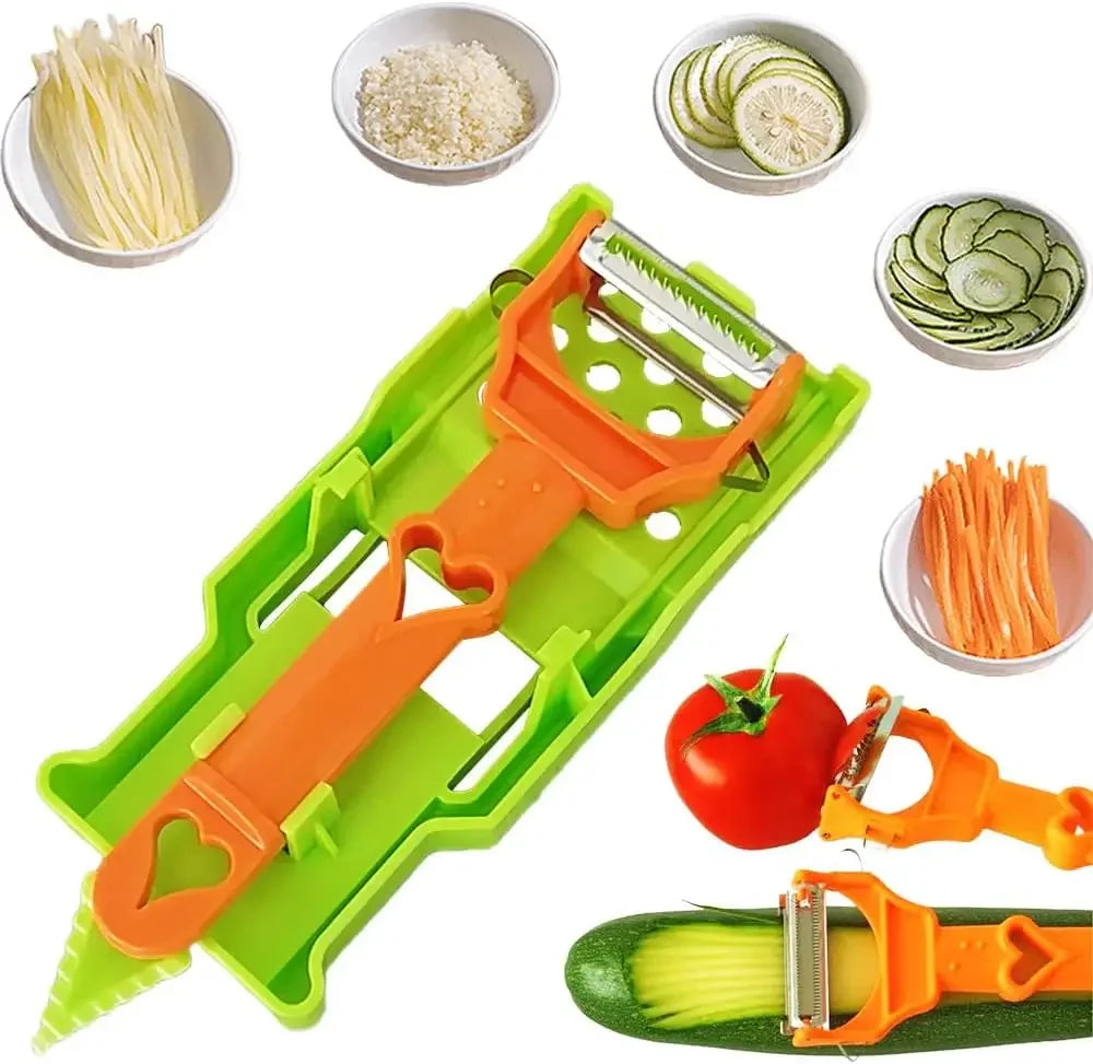 2-Piece Julienne & Vegetable Peeler Set – Multifunctional Slicer Julienne Peeler Set Vue Light Grey