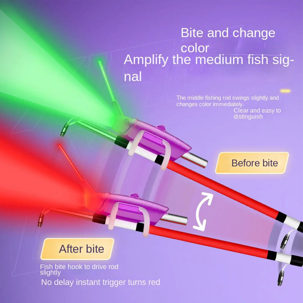 Fishing Bite Alarm Angling Pole Alert Light Night Fishing Float Alert for Anglers Fishermen Men Fathers Husbands Freshwater Sea Vue