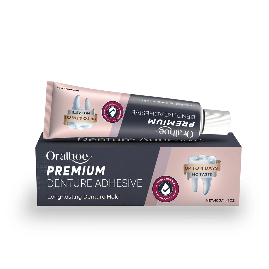 Denture Fixative Adhesive - Daily Enhances Oral & Teeth Aesthetics, Ensures Comfort & Natural Look, Boosts Smile Appeal Vue 40g