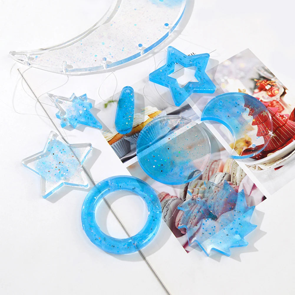 Silicone Moon Wind Chimes DIY Mould Set – Resin Casting Kit Silicone Craft Mould Vue