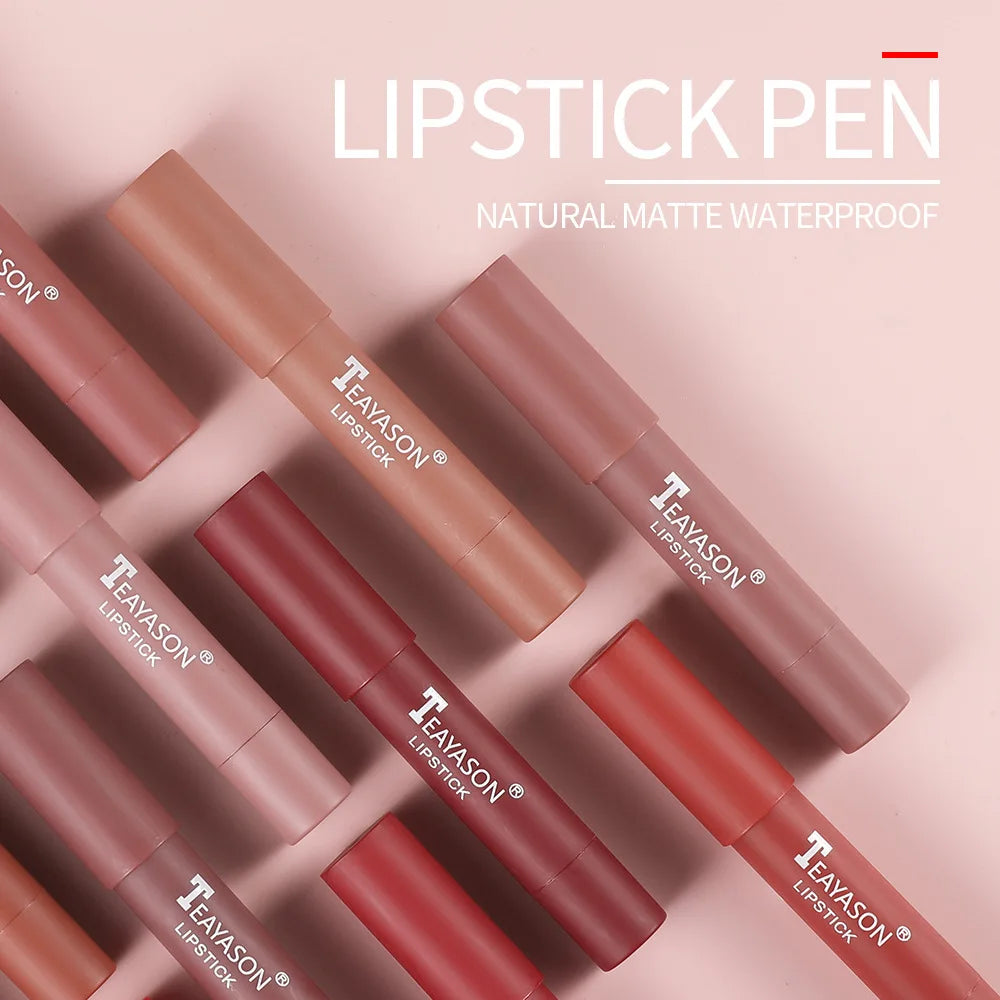 Dragan RANEE 12 colors matte velvet long lasting color lip gloss waterproof non-smudge non-sticky swirl lipstick pencil Vue