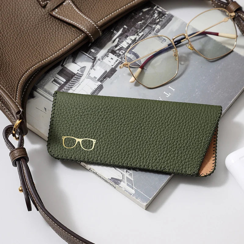 1PCS Unisex Soft Glasses Protective Case Cover Sunglasses Case Box Glasses Bag Eyewear Protector Reading Eyeglasses Pouch Vue Dark green