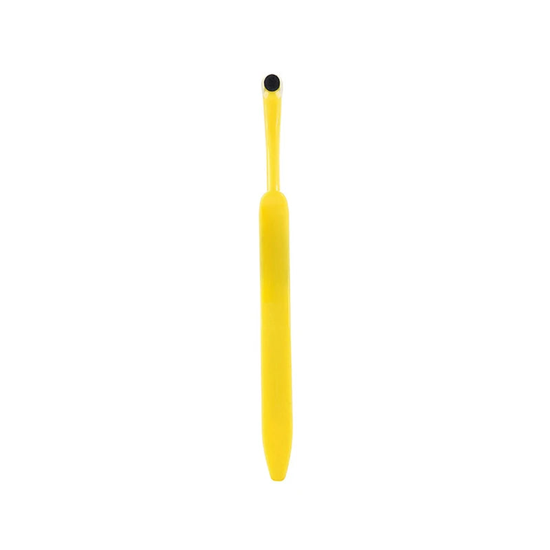Portable Teeth Plaque Remover Manual Tooth Stain Removal Brush For Oral Deep Cleaning Tooth Health Care Tool Powerfree Operation Vue Yellow
