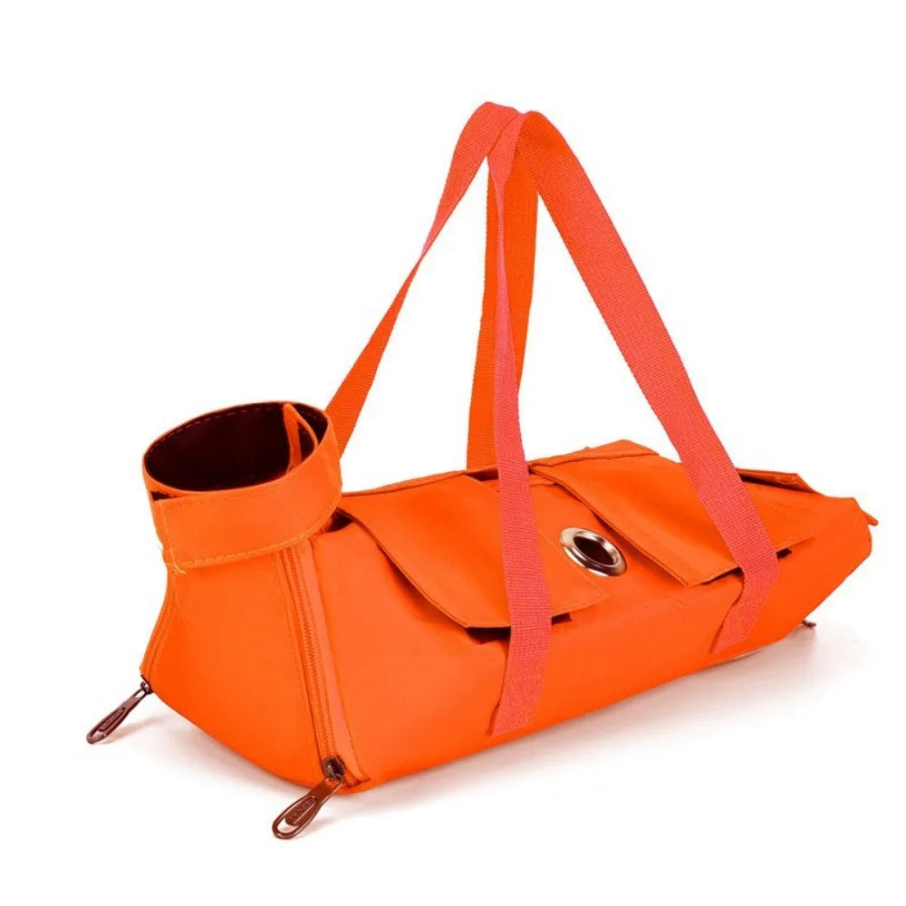 Anti-scratch Bite Fixed Portable Cat Bag Cat Nail Clipping Double Shoulder Pet Backpack Foldable Multifunctional Vue Orange-L 4 to 7.5KG