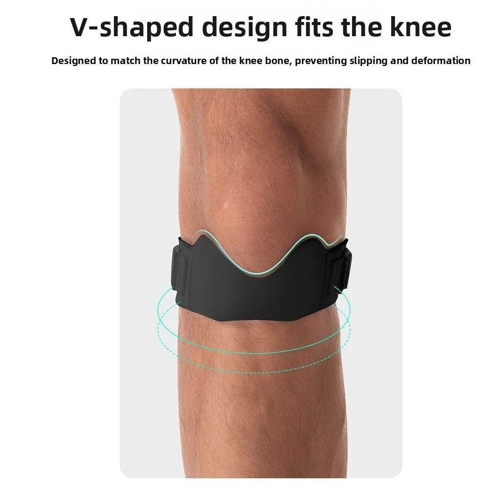 Adjustable Patella Tendon Knee Strap Shock Absorber Highly Elastic Sport Knee Wrap Flexible Breathable Knee Band Brace Vue