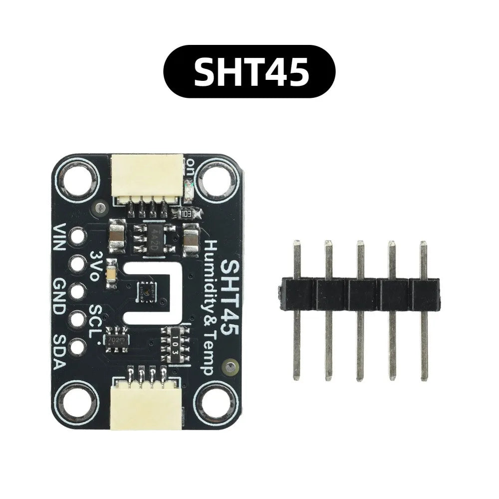 SHT41/SHT45 Temperature Humidity Sensor Module -40℃-125℃/0%-100% RH High Precision ±0.1℃/±0.2℃ Digital Hygrometer Thermometer Vue