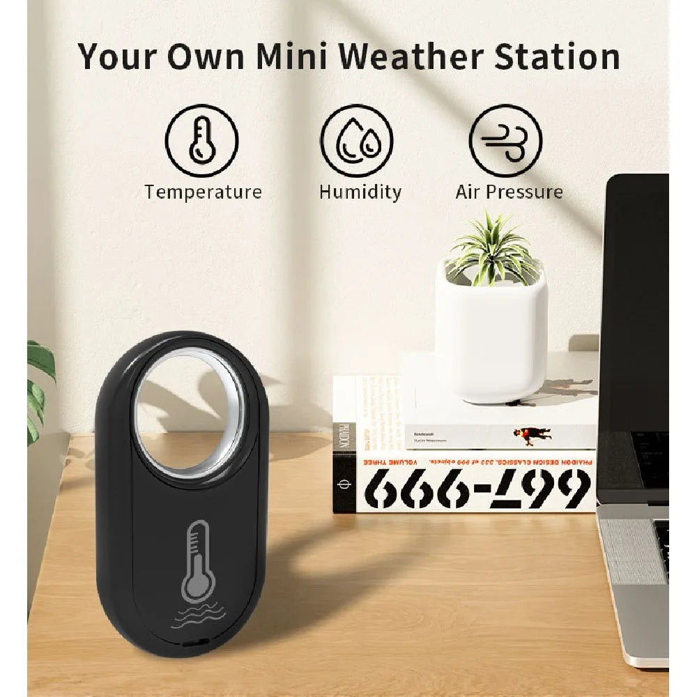 Tuya Zigbee Hanging Temperature Humidity Sensor Portable Smart Life Wireless Thermometer Detector Alexa Google Voice Control Vue