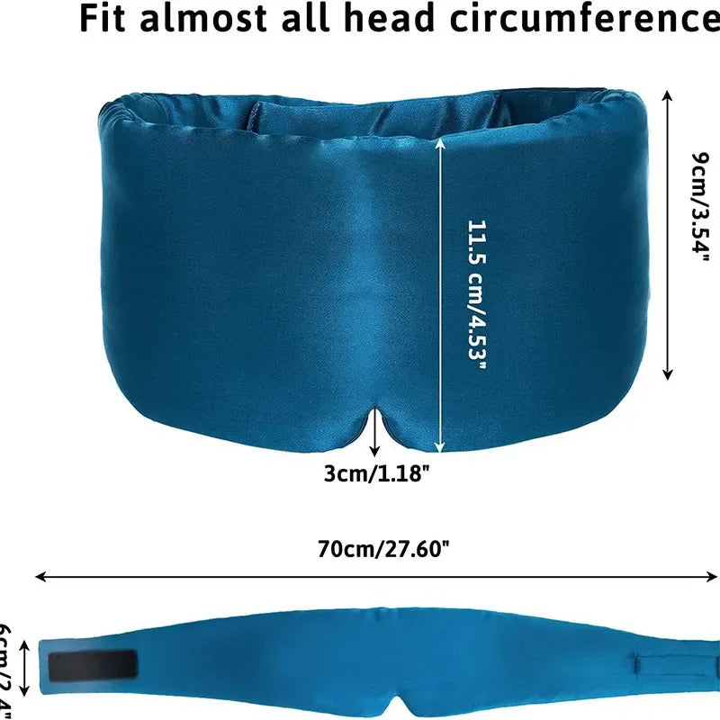 100 Mulberry Silk Sleeping Mask Eyepatch Blocking Light Eyemask Vue