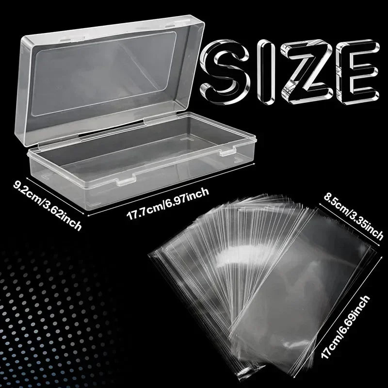 100pcs Clear Paper Money Sleeves Currency Sleeves and Holder Money Collection PVC Page of Paper Money Coin Album Holders Box Vue