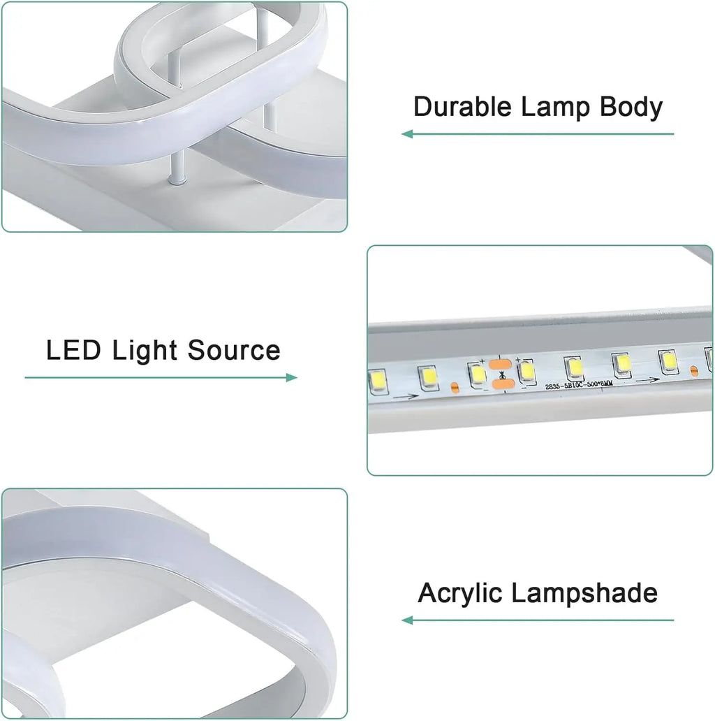 Modern LED Ceiling Lights Square Aisle Lamps Small Corridor Ceiling Fixtures for Hallway Kitchen Bedroom Stair Living Room Study Vue